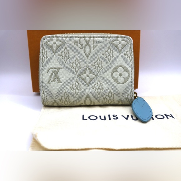 Louis Vuitton Beige White Jacquard Since 1854 Zippy Coin Purse - Picture 6 of 9